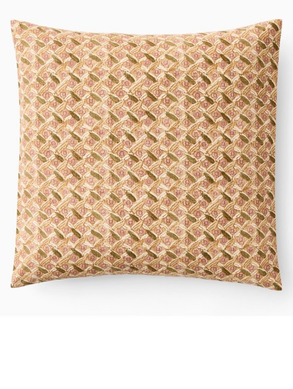 NWOT West Elm x Pierce & Ward Floral Lattice Mahogany Rose 26" Euro Sham
